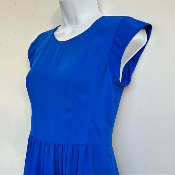 Rebecca Taylor Royal Blue Dodger Blue cap sleeve Dress size 0 - Picture 2 of 7